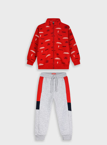 Children's Grey Tracsuit(Cardigan, Trousers) For Boy Energiers