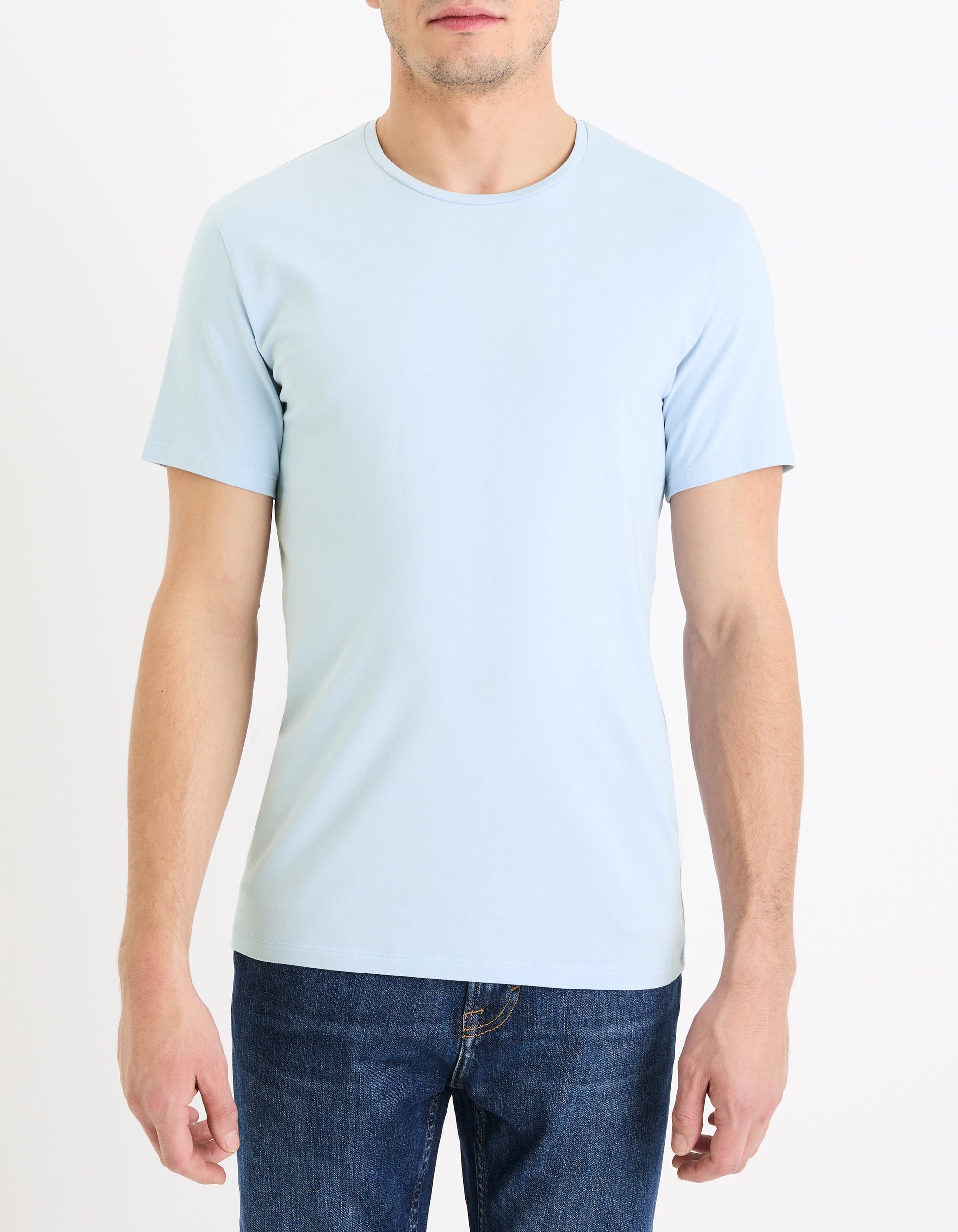 Neunir Light Blue 02 Short Sleeves Tshirt Celio