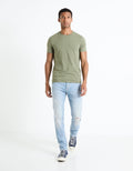Neunir Khaki Short Sleeves Tshirt Celio