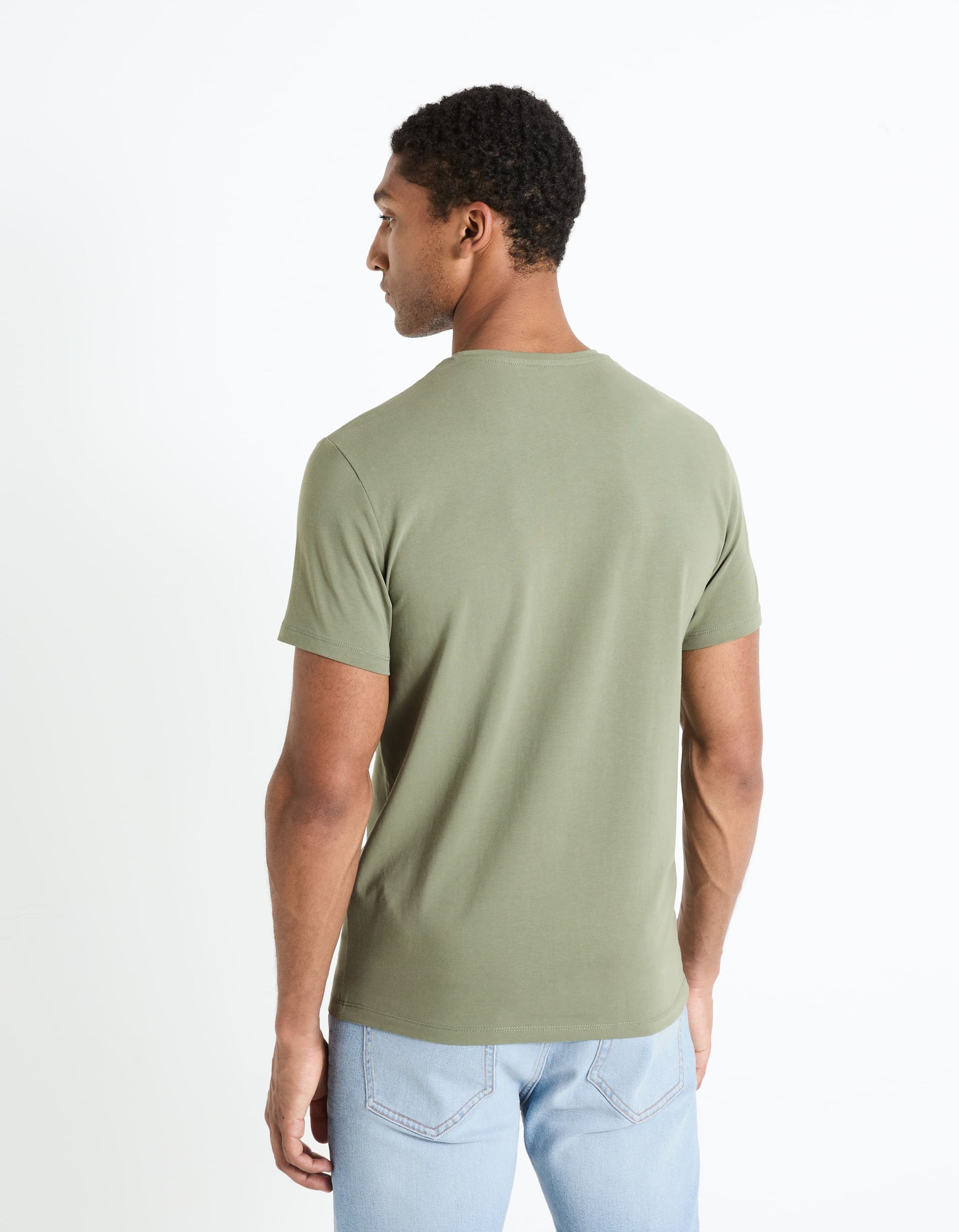 Neunir Khaki Short Sleeves Tshirt Celio