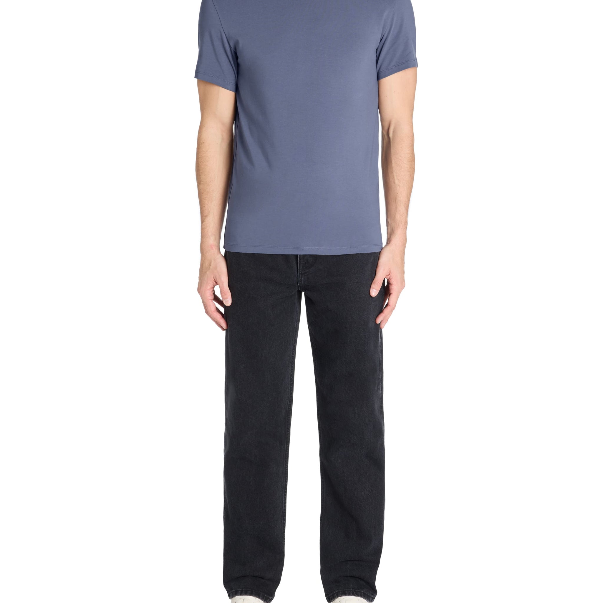 Neunir Grey Blue Short Sleeves Tshirt Celio