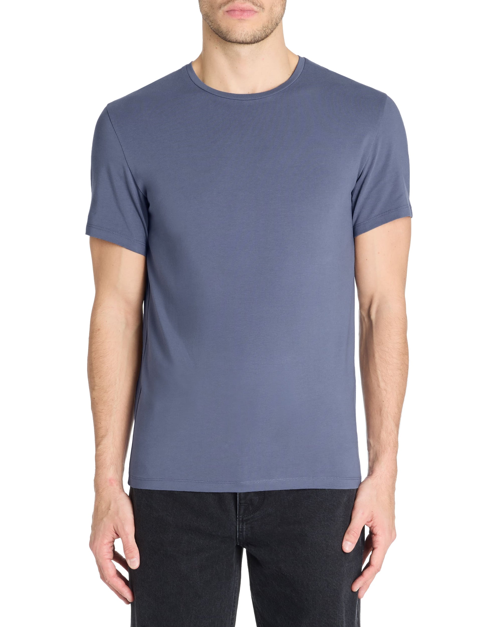 Neunir Grey Blue Short Sleeves Tshirt Celio
