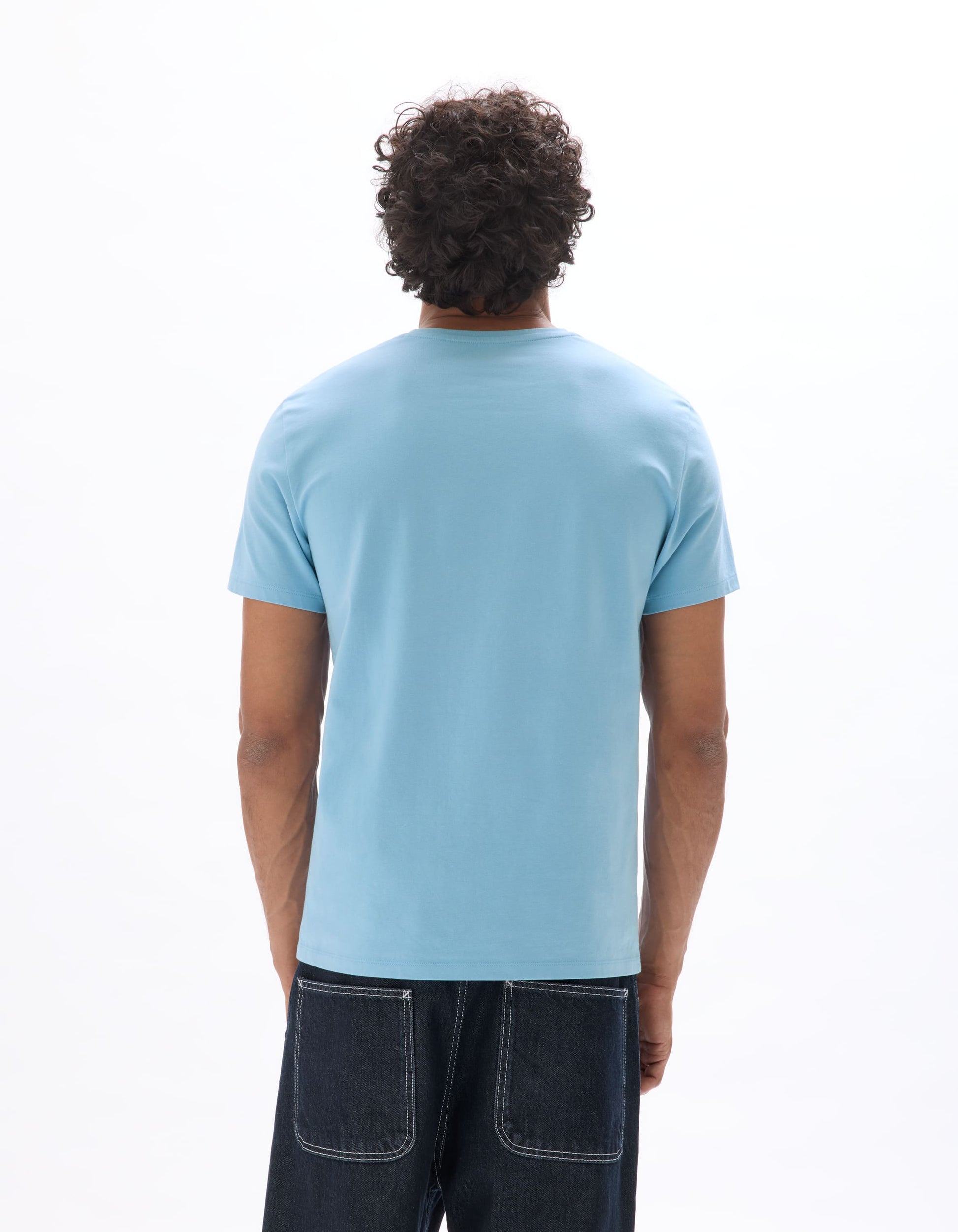 Neunir Dusky Blue Short Sleeves Tshirt Celio