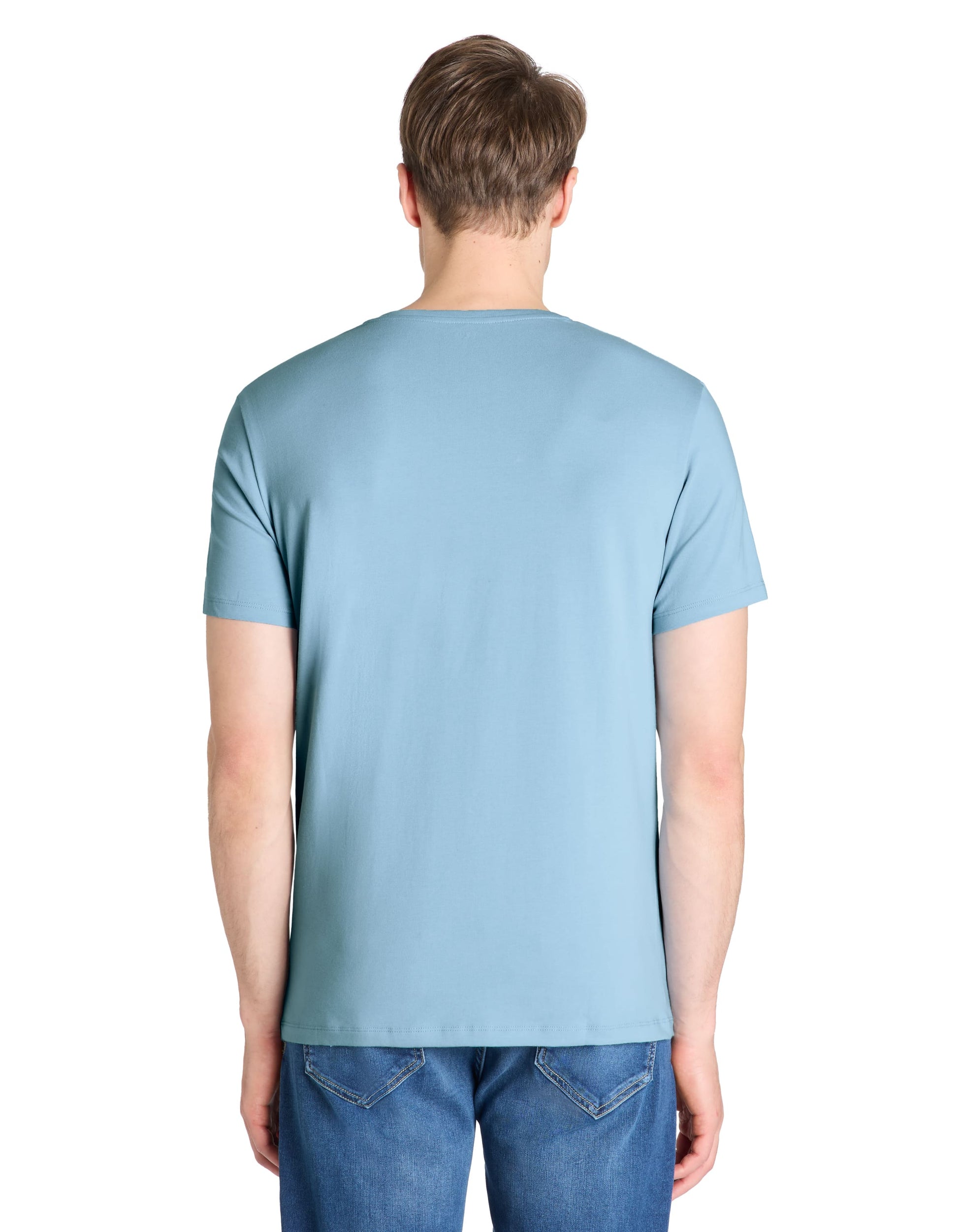 Neuniv Dusky Blue Short Sleeves Tshirt Celio