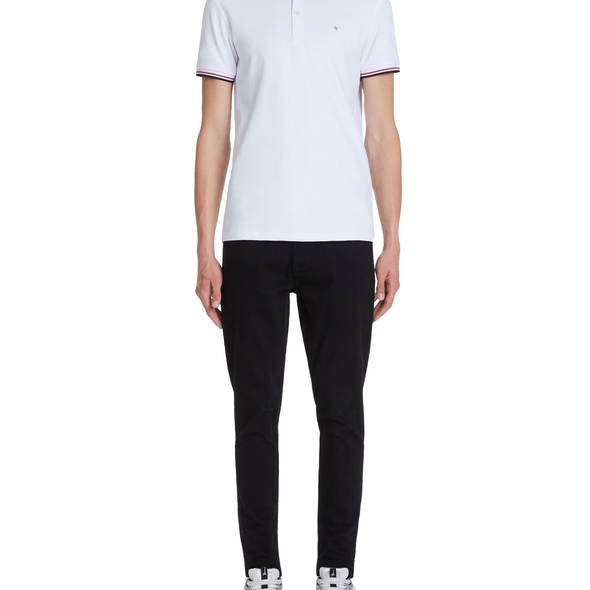 Necetwo Blanc Short Sleeves Polo Celio