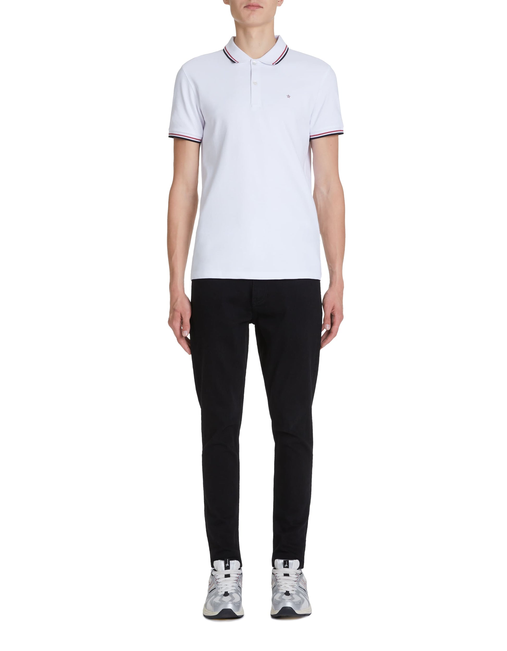 Necetwo Blanc Short Sleeves Polo Celio