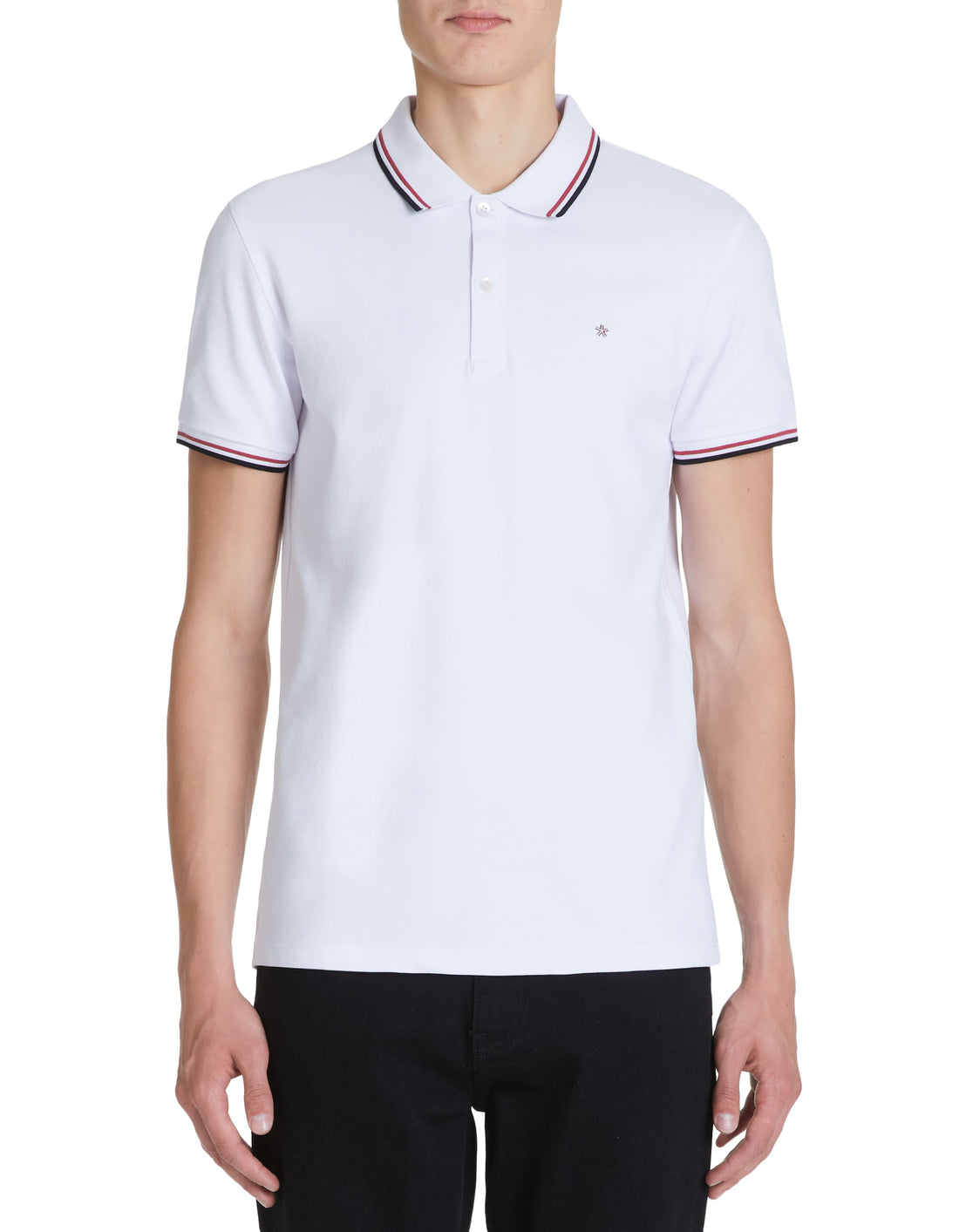 Necetwo Blanc Short Sleeves Polo Celio