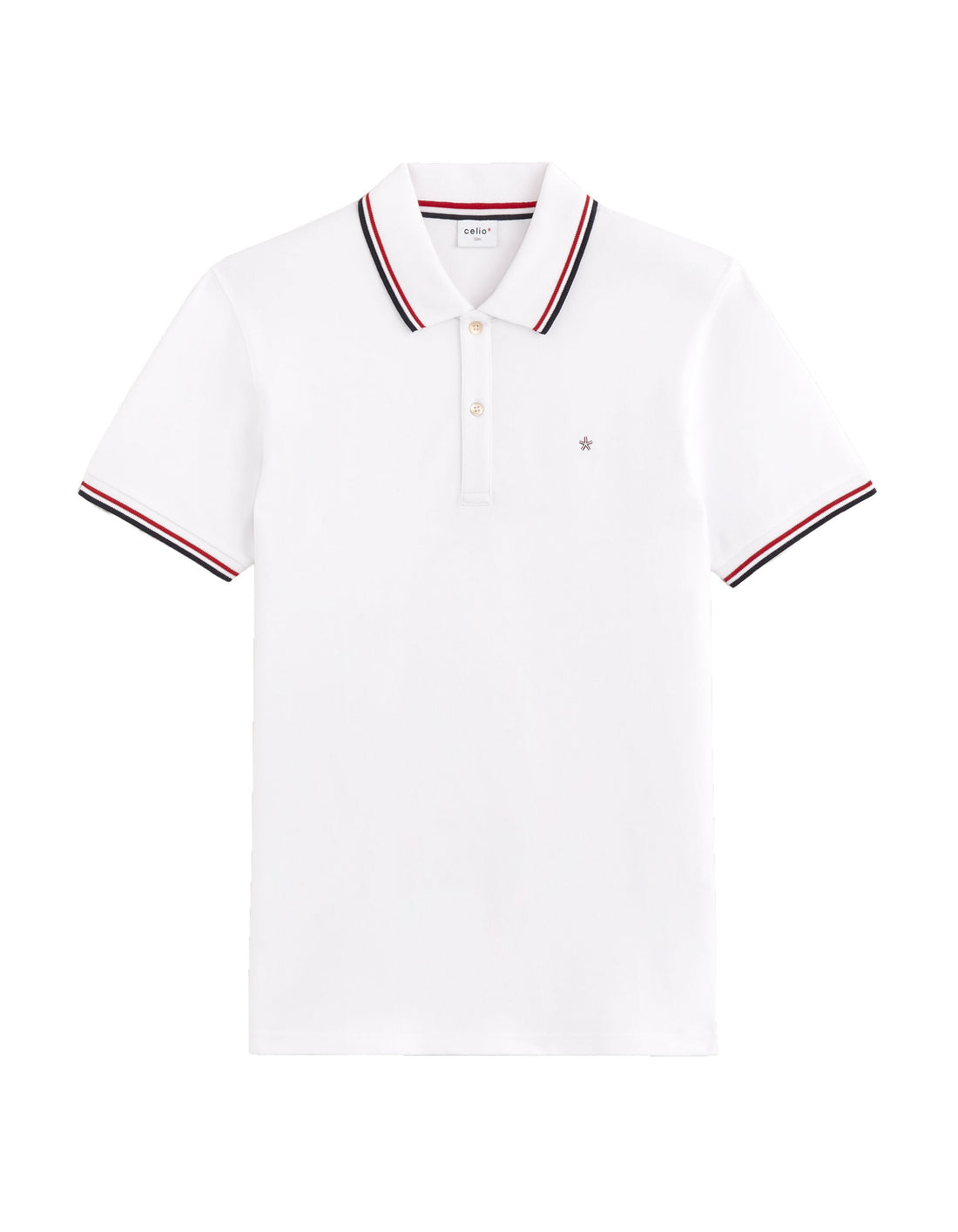 Slim fit pique polo shirt in stretch cotton Celio