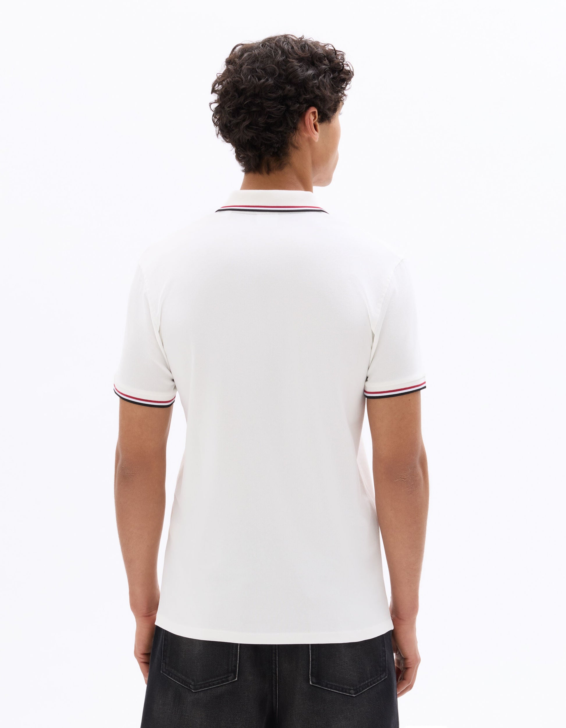 Slim fit pique polo shirt in stretch cotton Celio