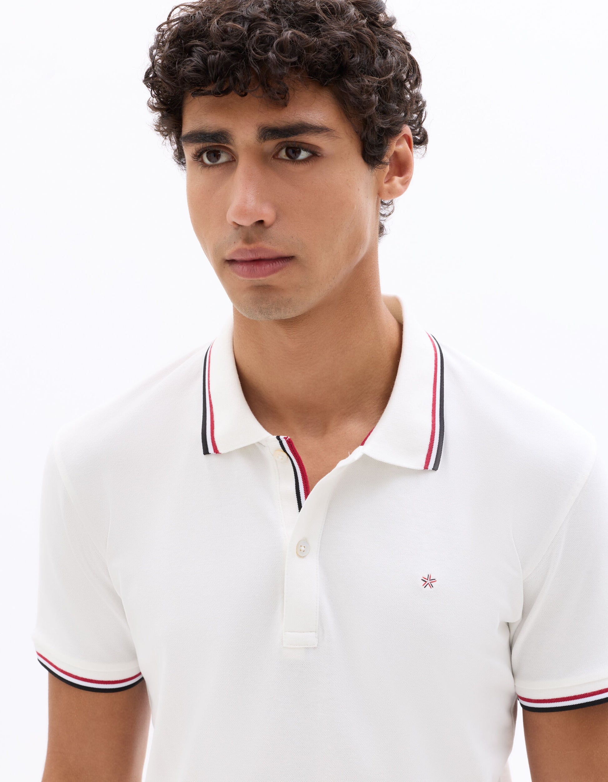 Slim fit pique polo shirt in stretch cotton Celio