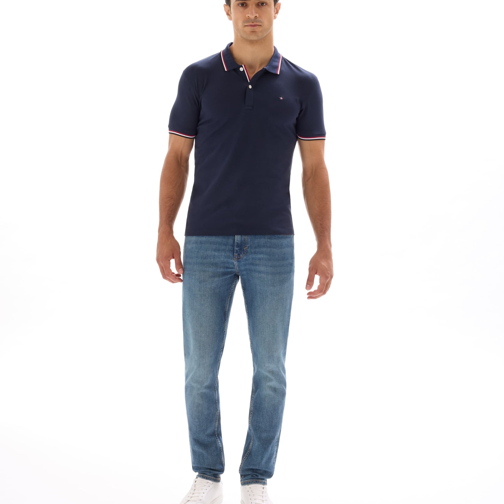 Necetwo Navy Blue 02 Short Sleeves Polo Celio
