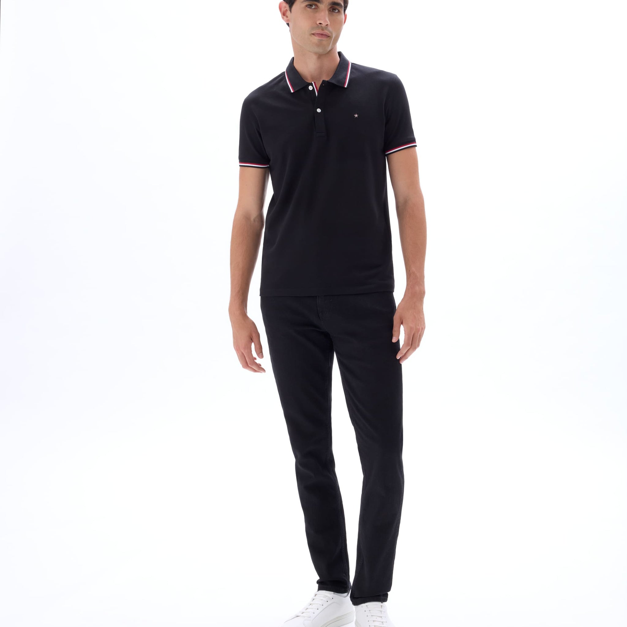 Necetwo Noir Short Sleeves Polo Celio