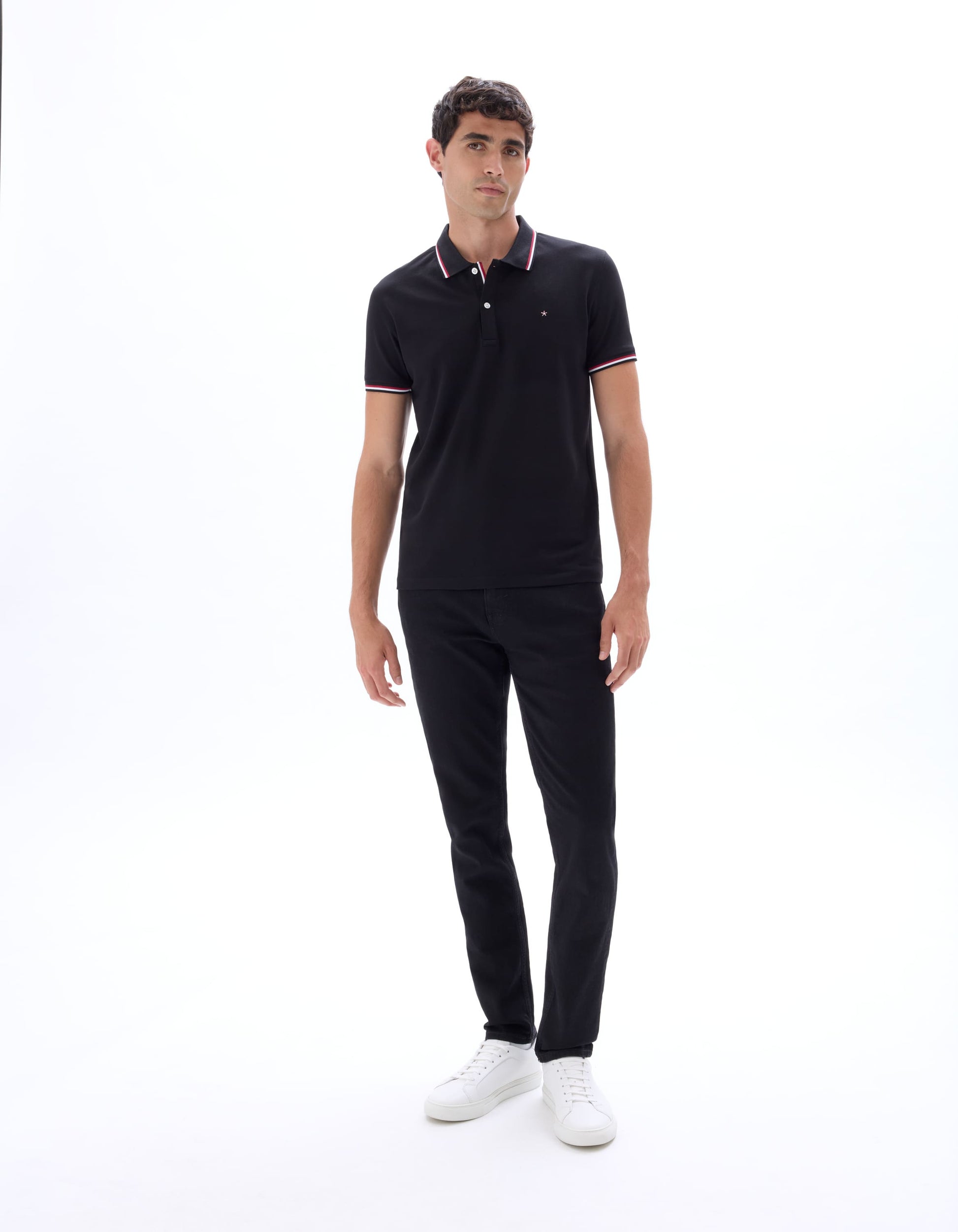 Necetwo Noir Short Sleeves Polo Celio