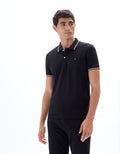 Necetwo Noir Short Sleeves Polo Celio