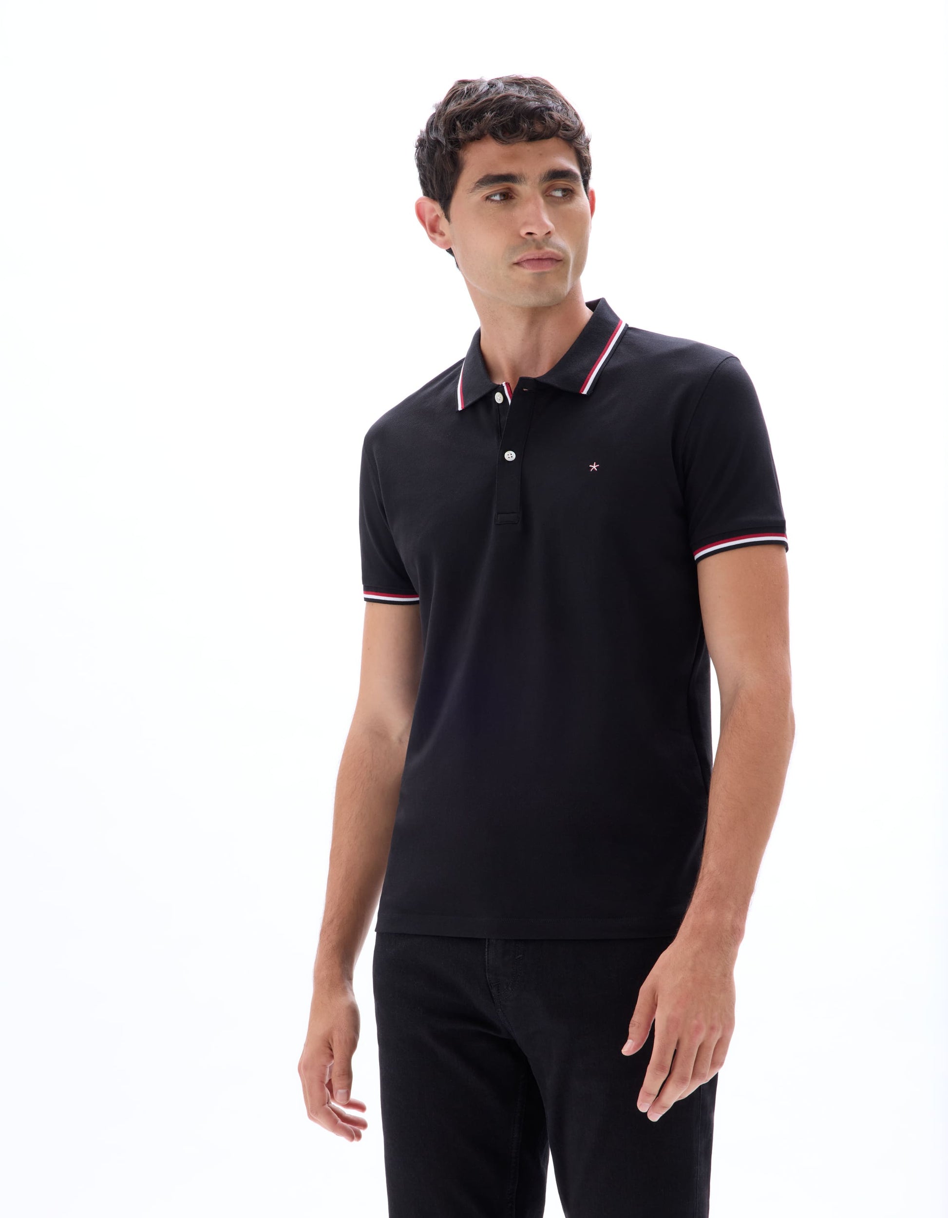 Necetwo Noir Short Sleeves Polo Celio