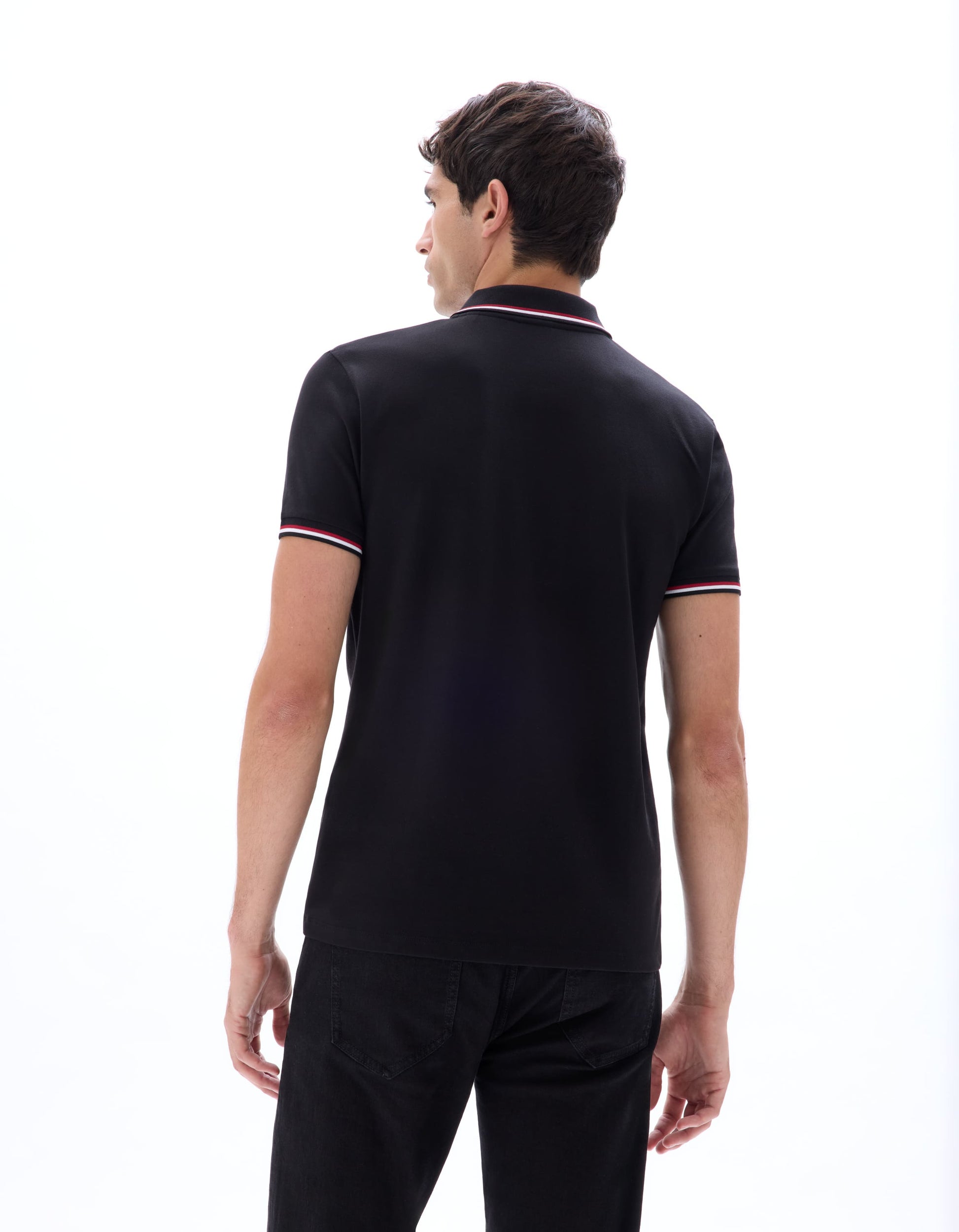 Necetwo Noir Short Sleeves Polo Celio