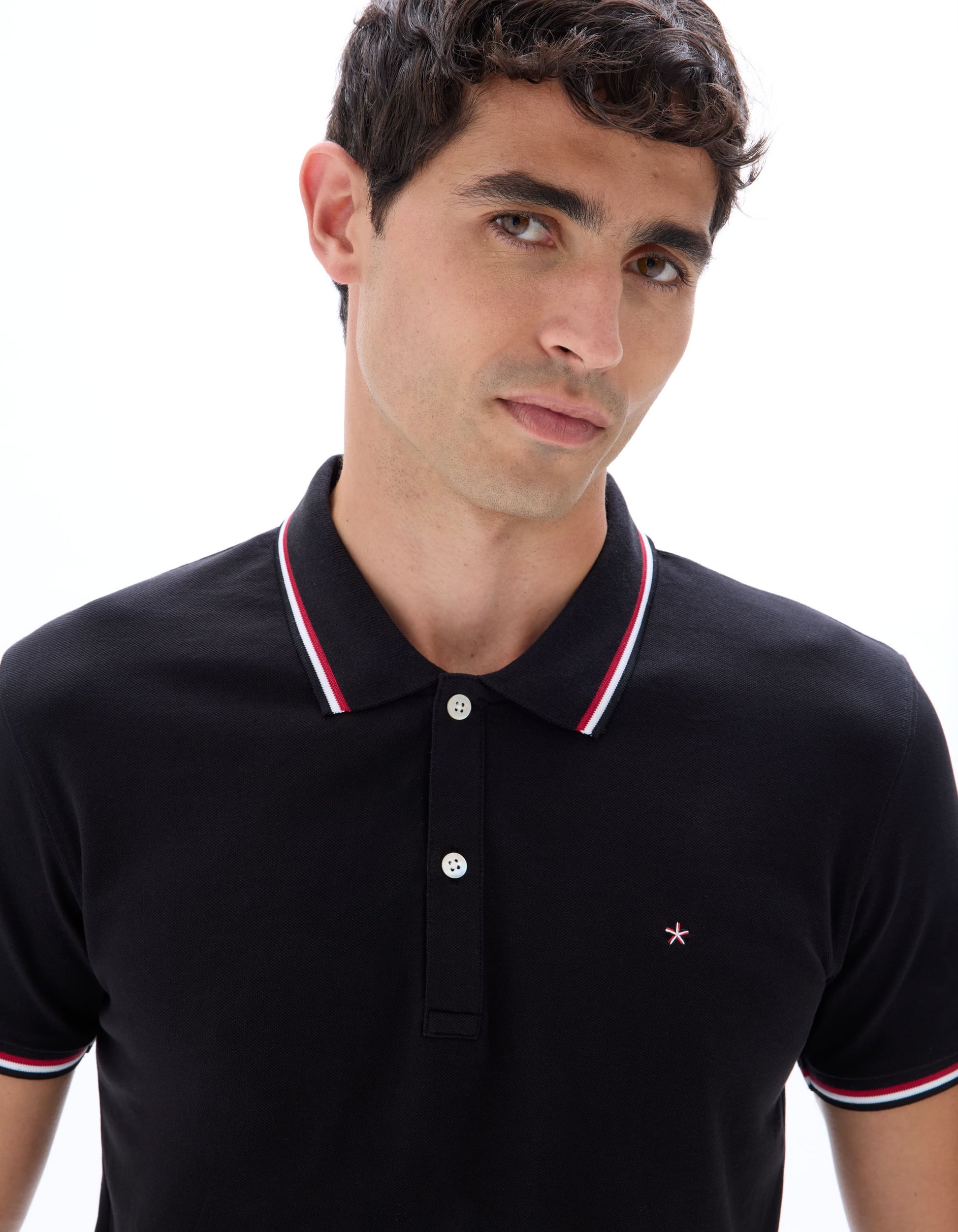 Necetwo Noir Short Sleeves Polo Celio