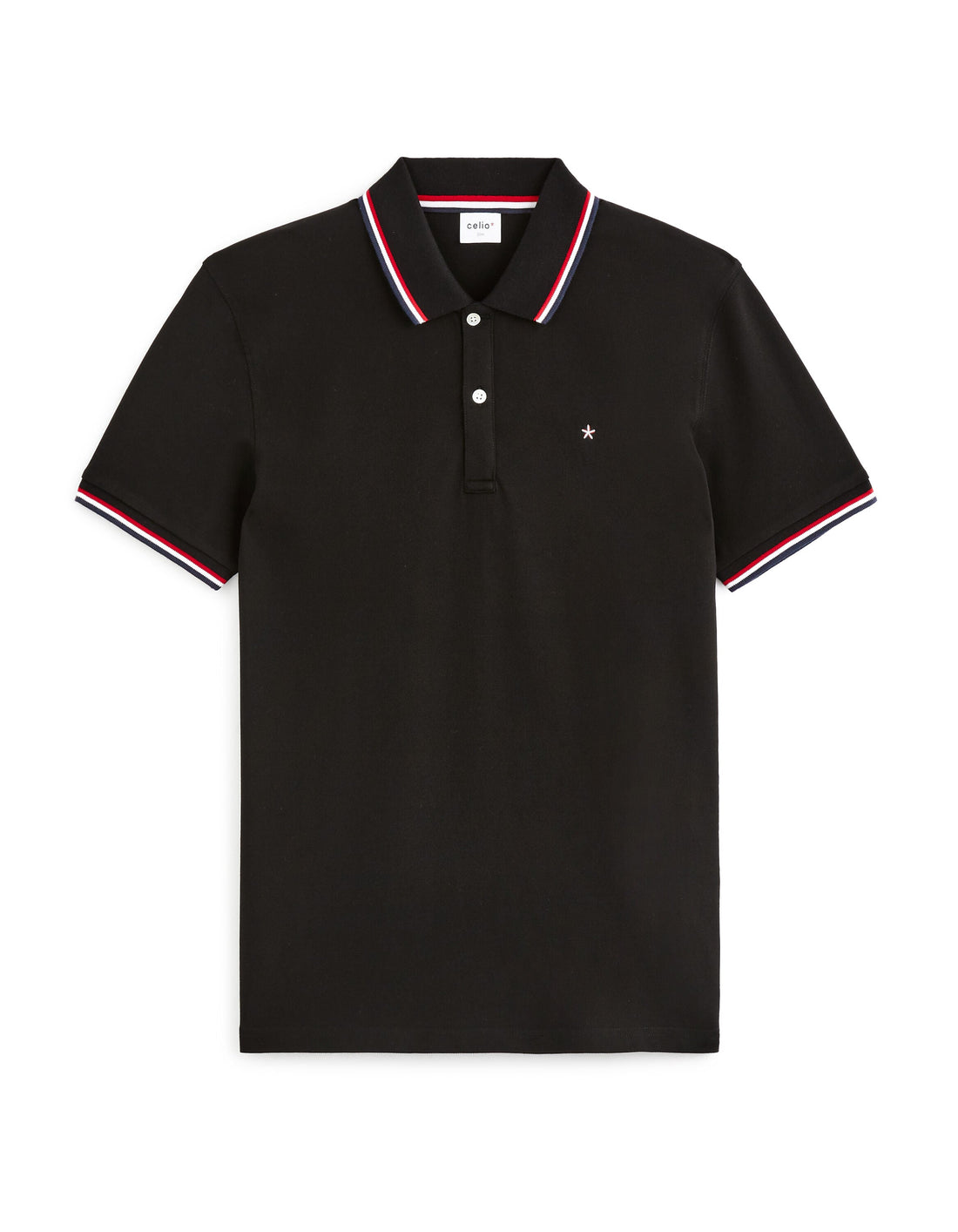 Slim fit stretch cotton pique polo shirt Celio