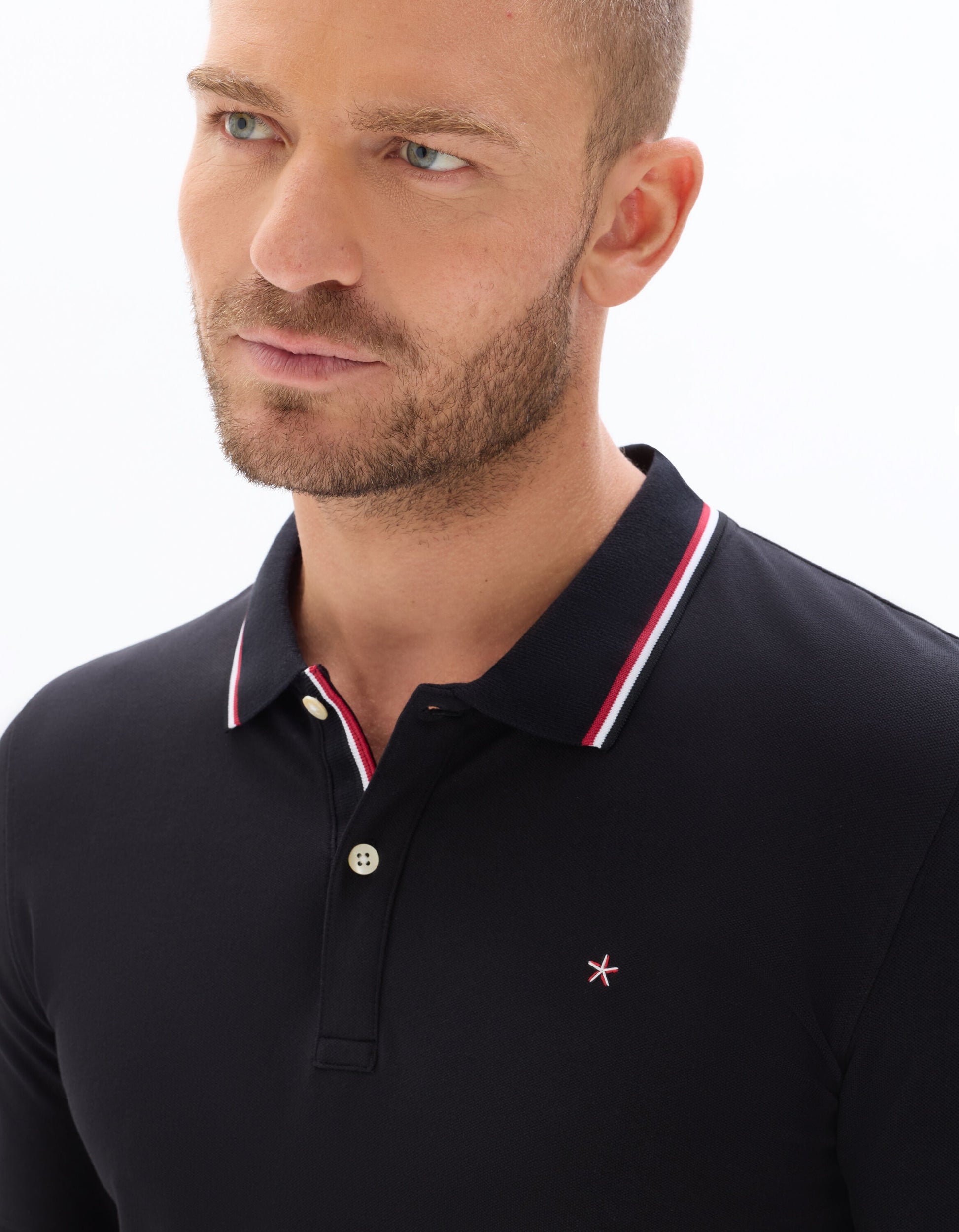 Slim fit stretch cotton pique polo shirt Celio