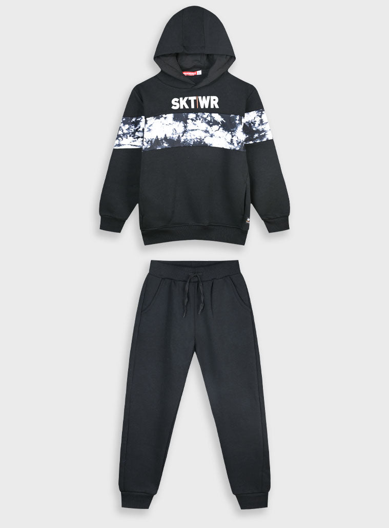 Children's Black Tracksuit(Blouse,Trousers) For Boy Energiers