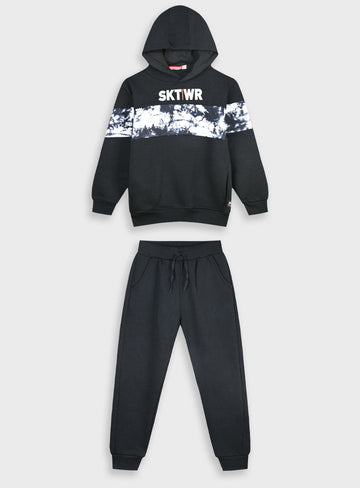 Children's Black Tracksuit(Blouse,Trousers) For Boy Energiers