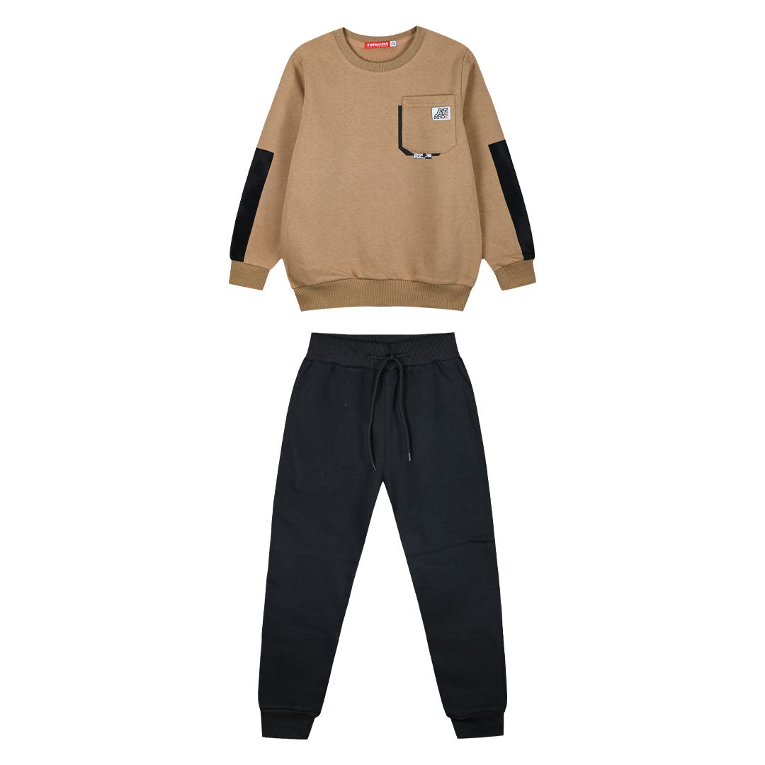 Children's Black Tracksuit(Blouse,Trousers) For Boy Energiers