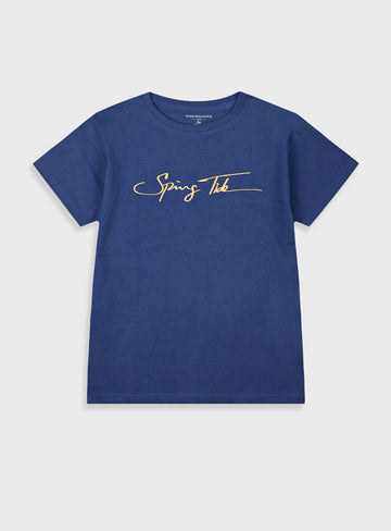 Navy T-Shirt With Embroidery For Boys Energiers