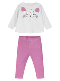  Pink Infant' S Set(Blouse,Trousers) For Girl Energiers