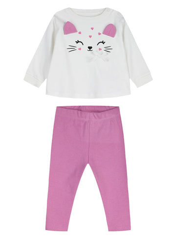  Pink Infant' S Set(Blouse,Trousers) For Girl Energiers