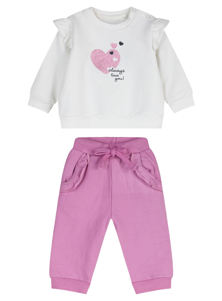 Pink Infant' S Set(Blouse,Trousers) For Girl Energiers