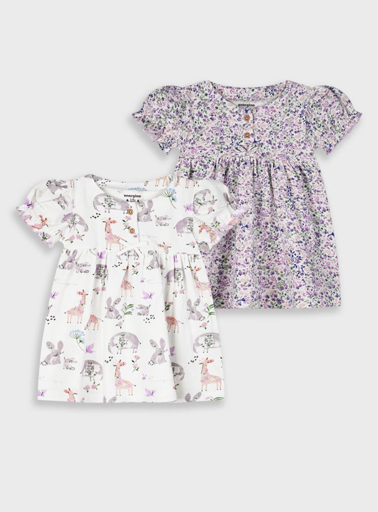 All Over Print 2 PCS SET OF INFANT'S DRESSES