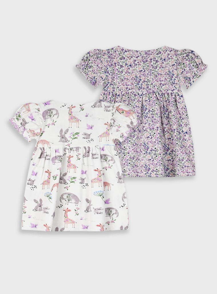 All Over Print 2 PCS SET OF INFANT'S DRESSES