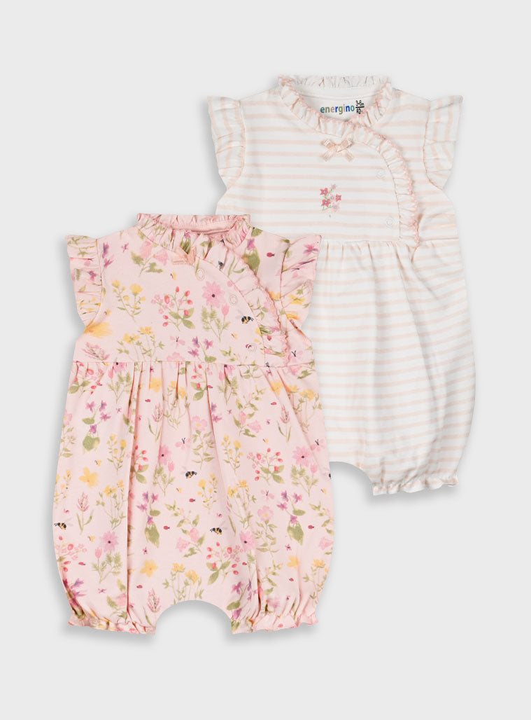 Light Pink 2 PCS SET OF INFANT'S ROMPER