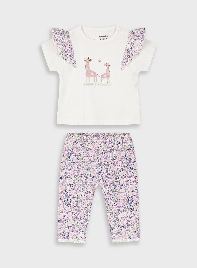 Multi Set T-Shirt And Leggings For Baby Girls Energiers