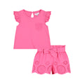 Red Set Shirt And Shorts For Babby Girls Energiers