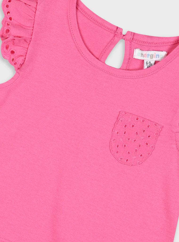 Red Set Shirt And Shorts For Babby Girls Energiers