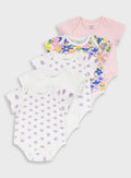 5 Pcs Infant Set Of Rompers for Girls Energiers
