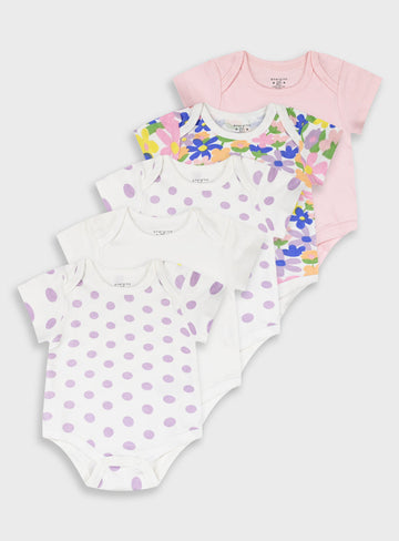5 Pcs Infant Set Of Rompers for Girls Energiers
