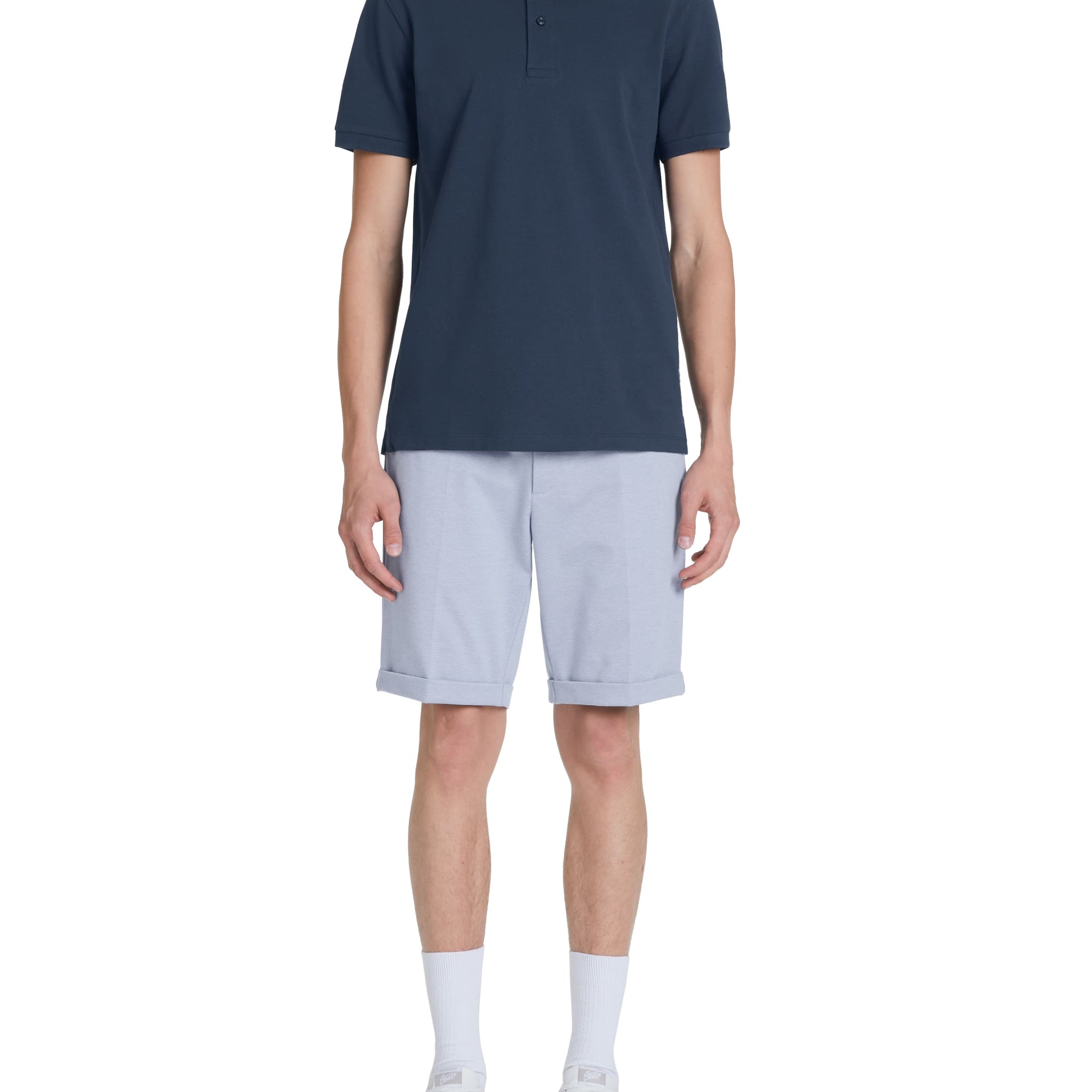 Teone Navy Blue 02 Short Sleeves Polo Celio
