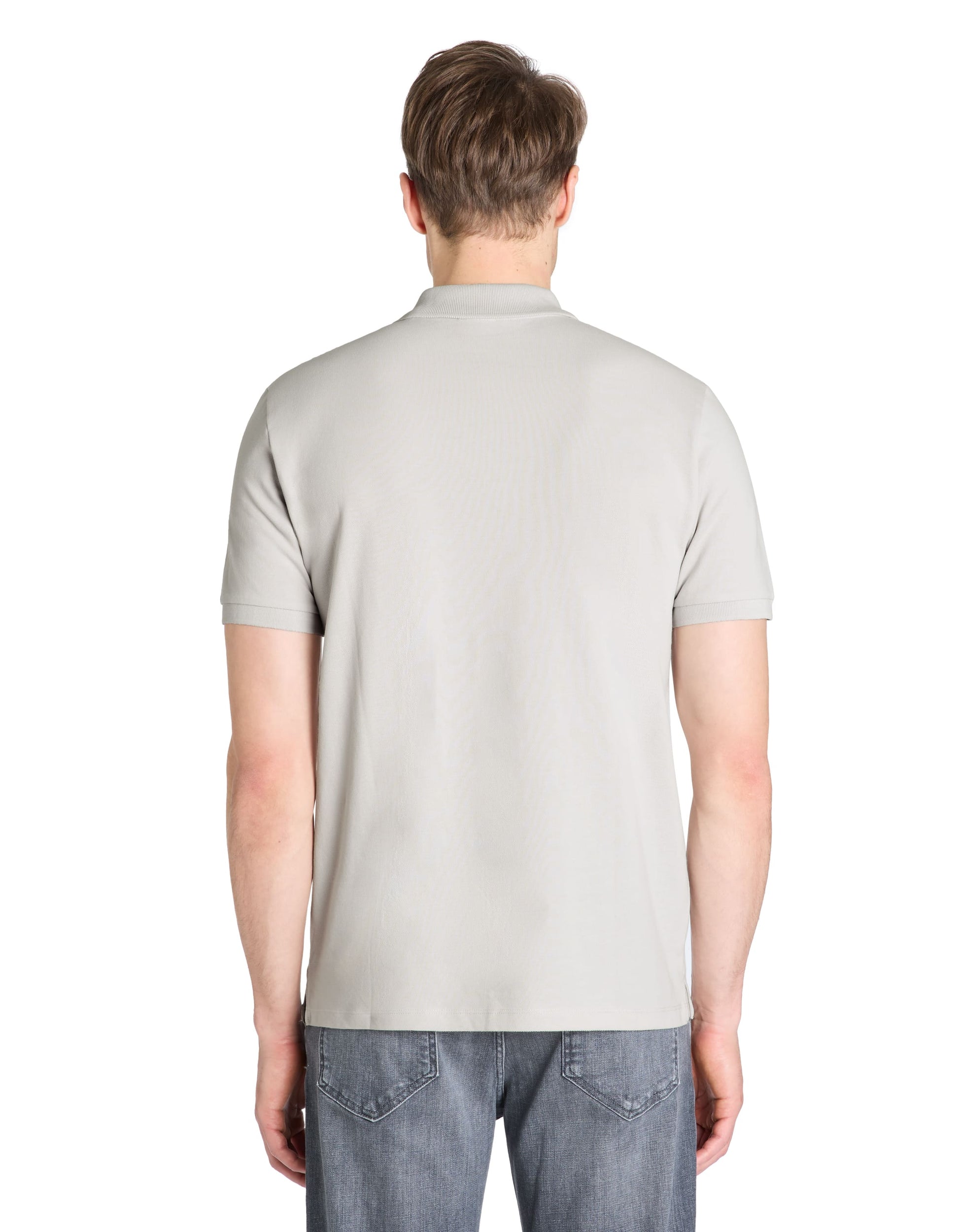 Teone Light Grey Short Sleeves Polo Celio