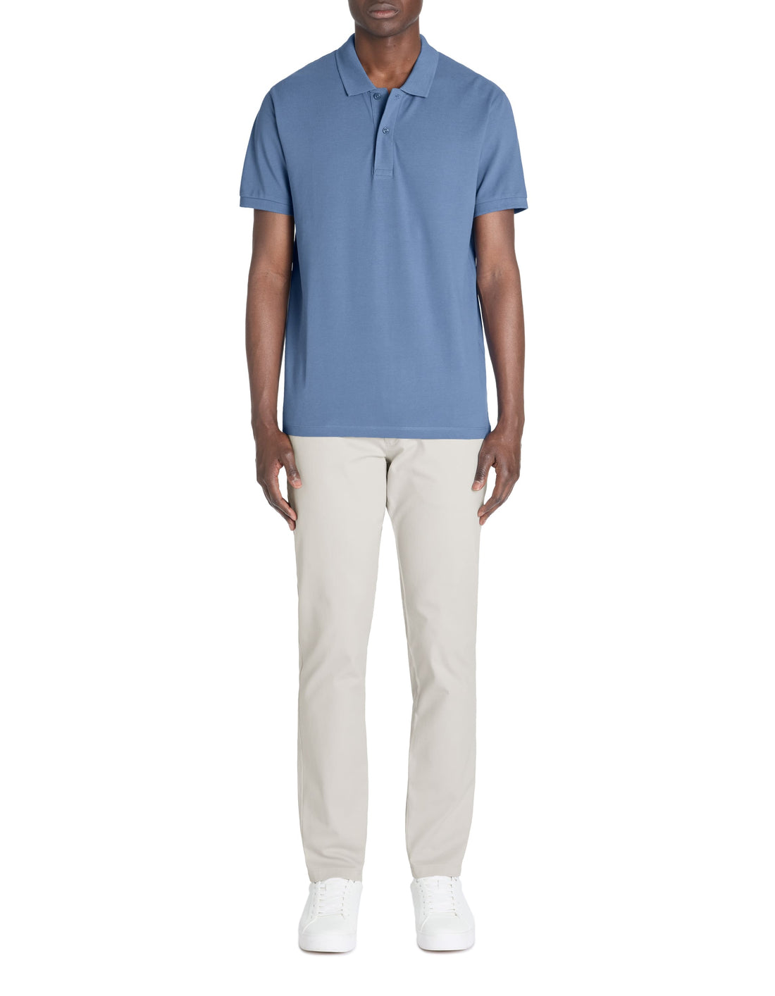 Teone Blue Storm Short Sleeves Polo Celio