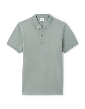 Teone Greenish Grey Short Sleeves Polo