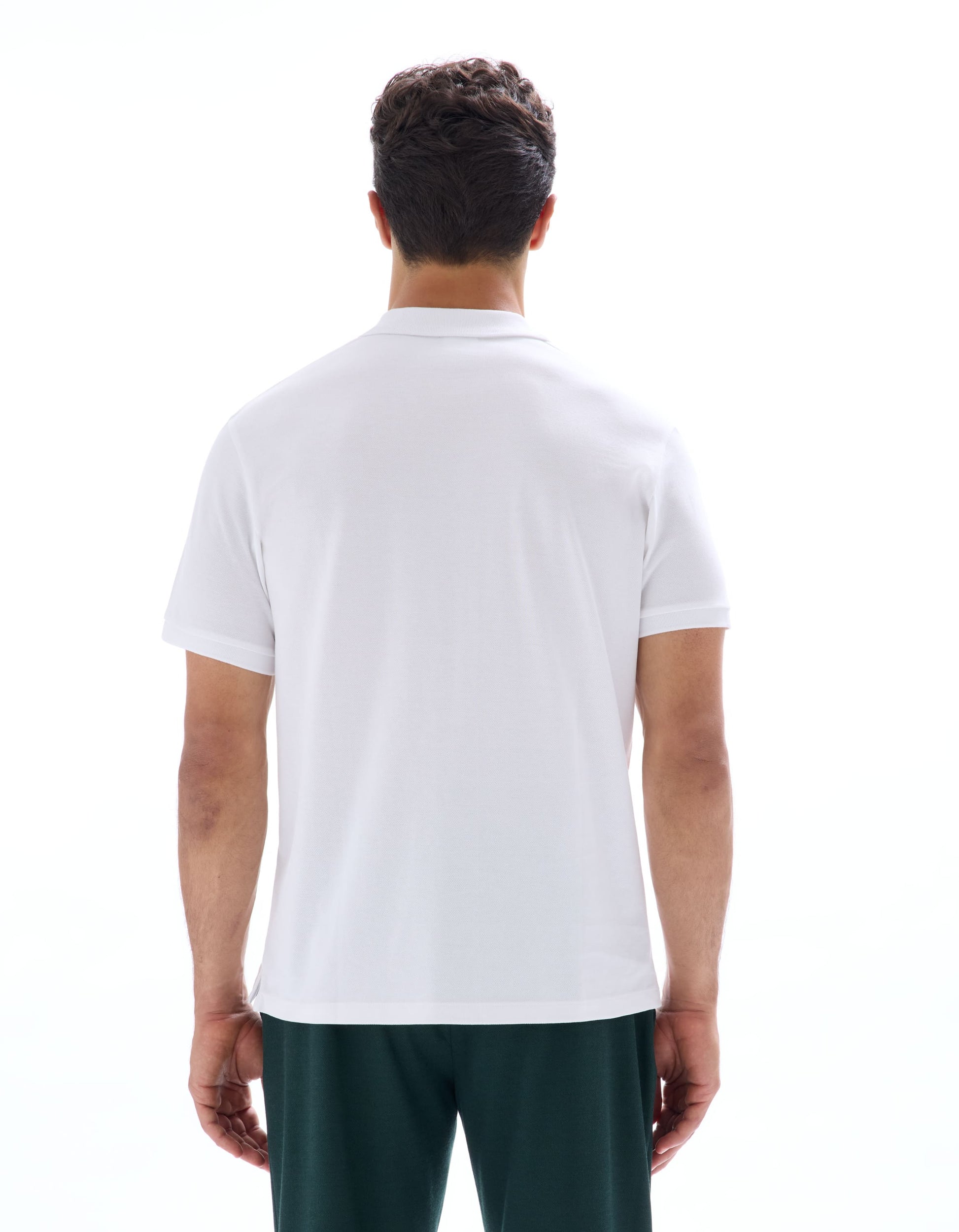 Teone Optical White Short Sleeves Polo Celio