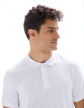 Teone Optical White Short Sleeves Polo Celio
