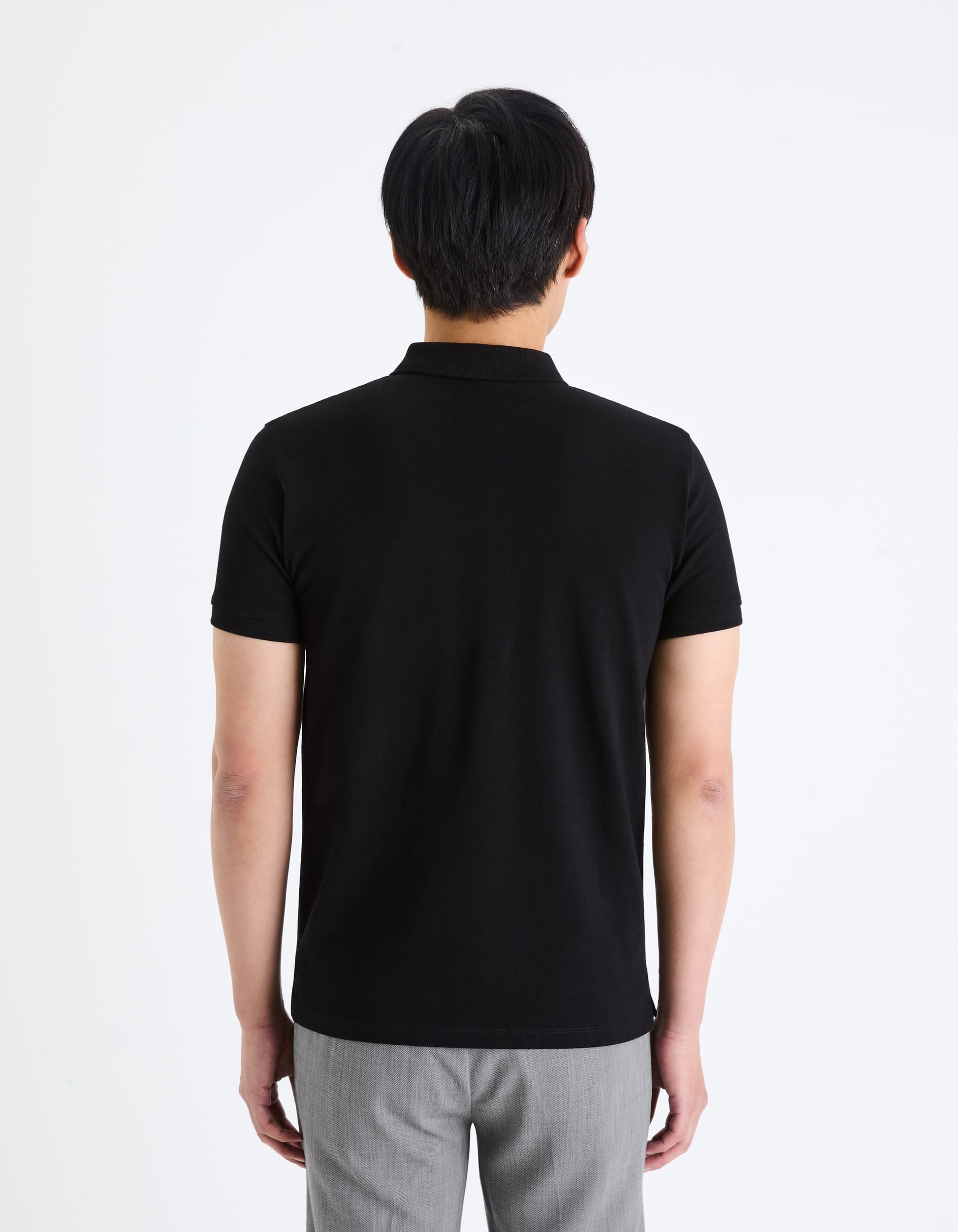 Teone Black Short Sleeves Polo Celio