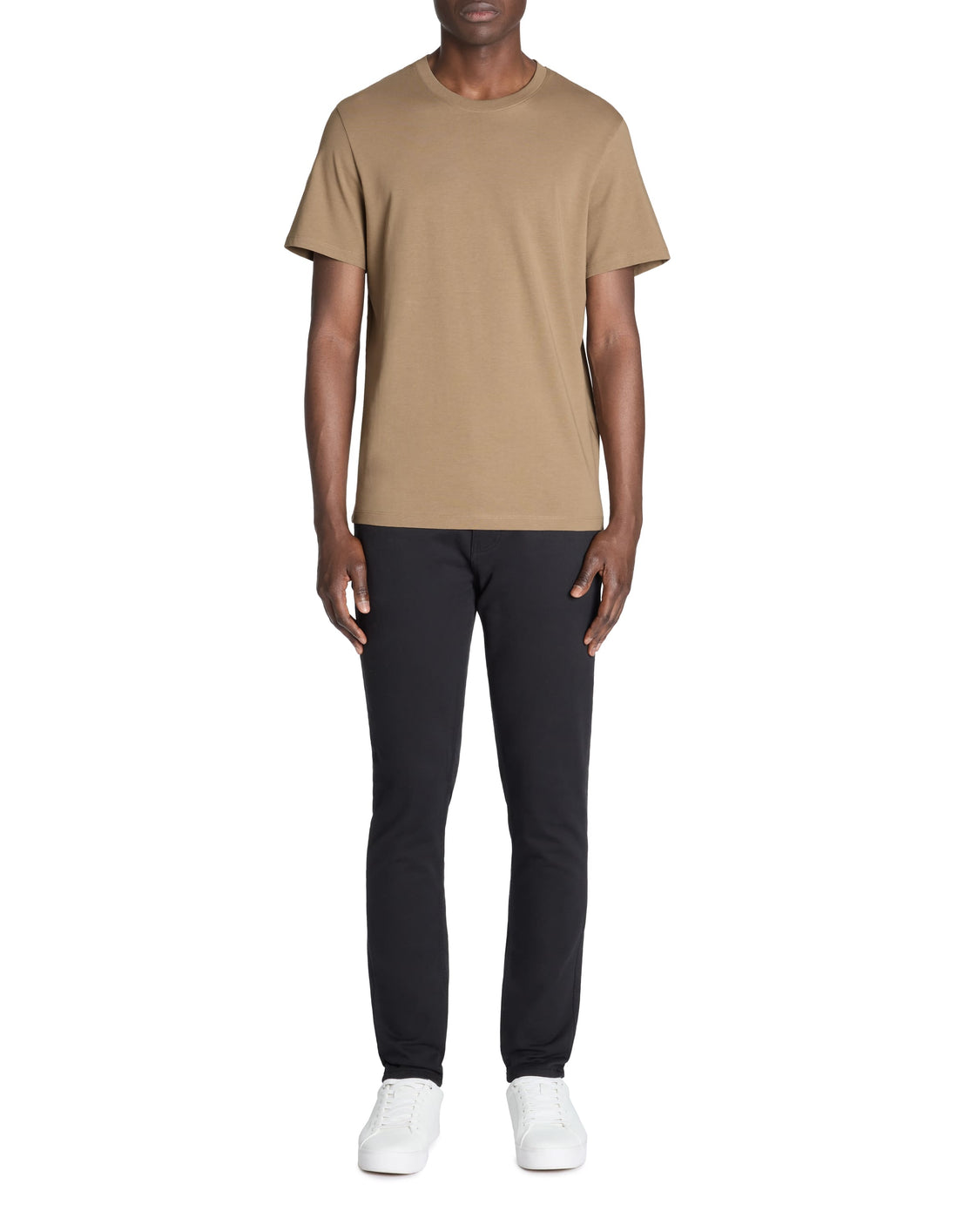 Tebase Light Taupe Short Sleeves Tshirt Celio