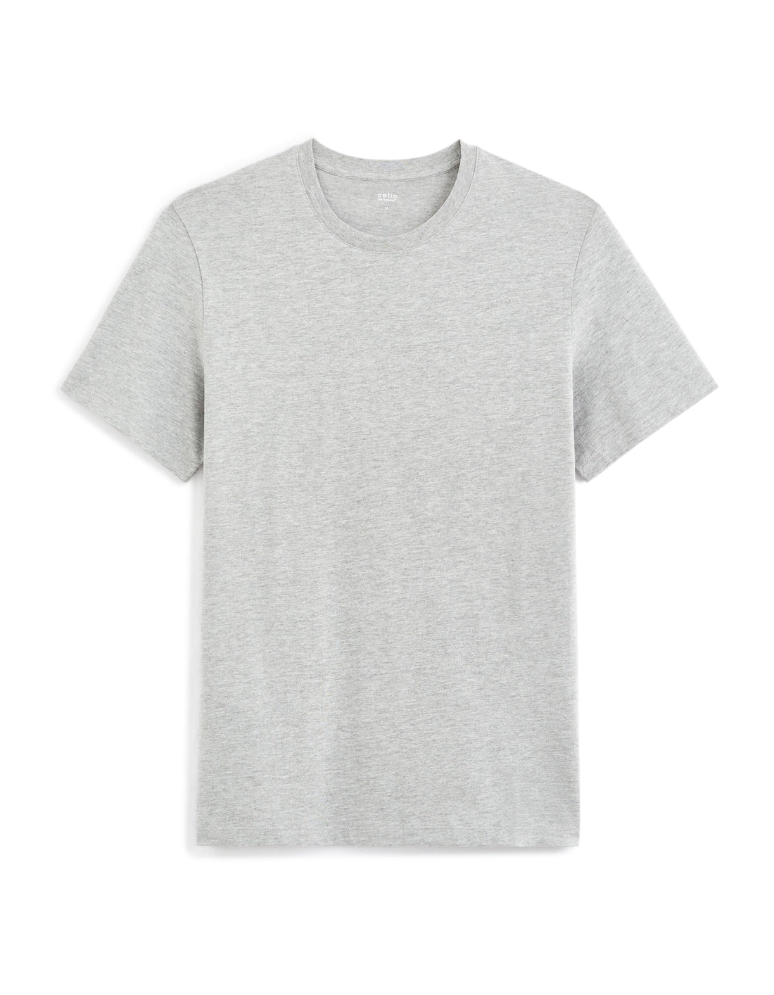 Regular fit crew neck t-shirt in cotton blend Celio