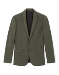 Green blazer on a white background