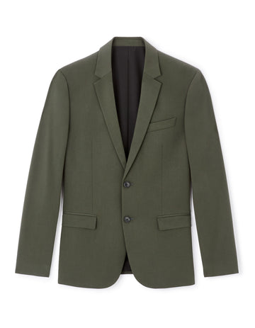 Green blazer on a white background