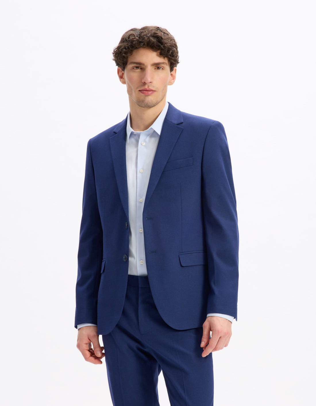 Buamaury Bleu Suit Jacket Celio